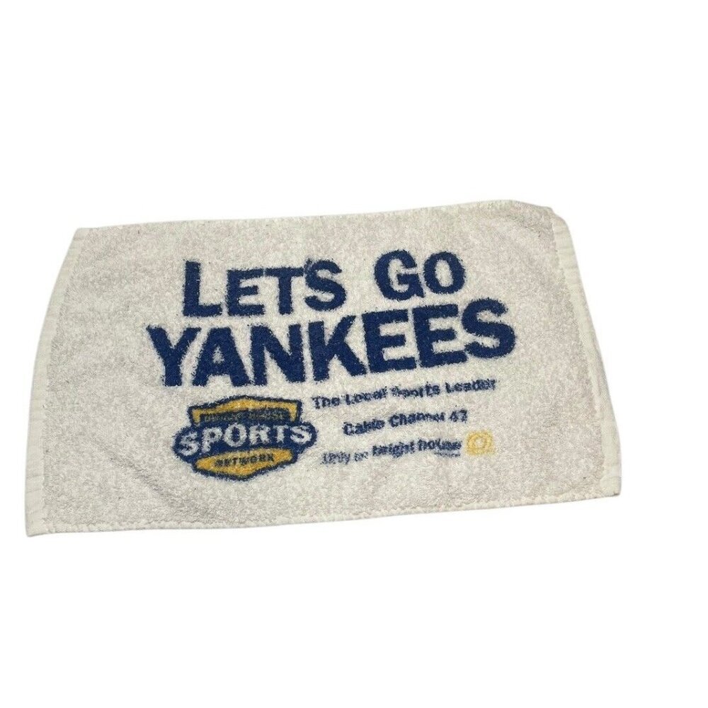 VTG. New York Yankees Golf Towel Advertisement Giveaway Let’s Go Yankees